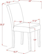 East West Furniture ABP4T04 Abbott Parson Dining Chairs - Image 9