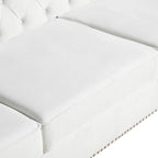 LEVNARY Chesterfield Loveseat Velvet, Upholstered Sofa - Image 6