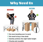 4-Pack Adjustable Folding Table Legs Extenders, Heavy-Duty Steel Furniture - Image 3