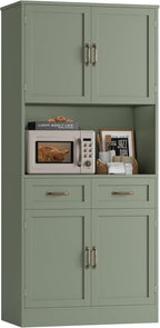 HOSTACK 71“ Tall Kitchen Pantry Storage Cabinet, Modern Kitchen Hutch Bar by HOSTACK