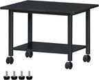 Lerliuo Under Desk Printer Stand, 2-Tier Industrial Mobile Printer Table by Lerliuo