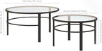 Henn&Hart Round Nested Coffee Table in Blackened Bronze, Coffee Table coffee - Image 3