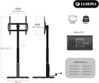 Mobile TV Stand with Power Outlet, Rolling TV Cart - Image 8