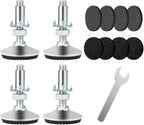 4 Set M10 Adjustable Leveling Feet, Heavy Duty Height Adjuster Furniture by Tahikem