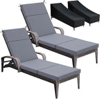 Patelai 2 Set Outdoor Chaise Lounge Cushions by Patelai