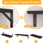 Fixwal Floating Shelves for Wall, Wood Wall Mounted Shelves for Bedroom - Image 4