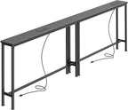 SUPERJARE 78.8 Inch Narrow Console Table by SUPERJARE
