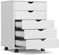 OLIXIS 5 Drawer Mobile File Cabinet Under Desk Storage Organization by OLIXIS