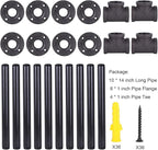 28'' x 14'' H-Shape Industrial Pipe Table Leg Set - Image 4