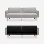 mopio 76.4" Futon Sofa Bed, Sleeper Sofa, Mid Century Modern Futon Couch - Image 7