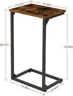 AMHANCIBLE C Shaped End Tables, Couch Side Tables that Slide Under, TV Trays - Image 4
