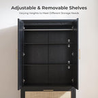 SICOTAS Armoire Wardrobe Closet, Larger Rattan Armoires Wardrobe Cabinet - Image 5