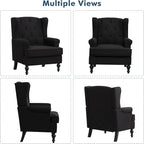 Accent Chair for Living Room, Mid Century Modern Upholstered Armchair, Wingback - Image 9