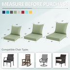 24x24 Inch Outdoor Chair Cushions Set of 2, Patio Furniture Cushions - Image 7