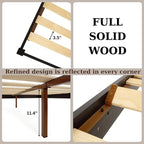 Bme Dinkee Queen Platform Bed Frame Wood 15 Inch - Image 7