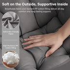 MBOOYOME Lazy Chair with Ottoman, Modern Accent Lounge Armchair with Armrests - Image 7