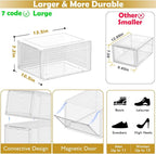 12 Pack Clear Shoe Storage Organizer - Image 3