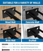 LEOPO 6-Pack 6 inch Floating Shelf Brackets, Hidden Shelf Bracket - Image 6