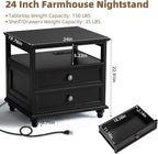 Joaxswe Farmhouse Nightstand Set of 2 - Image 3