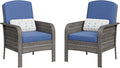Garvee 2 Pieces Patio Furniture Set, Outdoor Wicker Chairs of 2, All Weather by Garvee