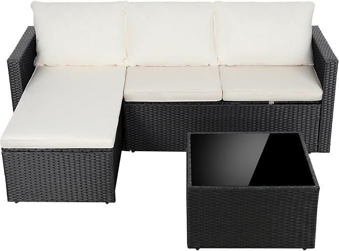 Shintenchi 4 Pieces Patio Furniture Sets, Outdoor Sofa Patio Sectional Sets All - Image 2