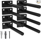LEOPO 8-Pack 6 inch Floating Shelf Brackets, Hidden Shelf Bracket by FinestHomeDecor