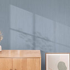 Grey Blue Grasscloth Peel and Stick Wallpaper 15.74" x 196.85" Textured Neutral - Image 3