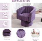 Swivel Accent Barrel Chair Set of 2, Cute Comfy Small Round 360° Arm Chair - Image 3