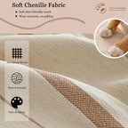 DREAMINGO Couch Cover Reversible Chenille 3 Seat Sofa Covers - Image 3