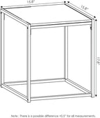 FURINNO Camnus Modern Living End Table, 1 Tier, Metal Frame - Image 3