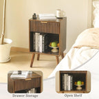 Fultyle Mid Century Modern Nightstand, Wood Bedside Table - Image 5
