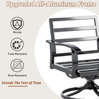 HOMREST Patio Furniture Sets 4 PCS Outdoor Metal Conversation Sets, 360 Degree - Image 8