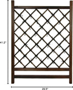 Red Lantern Japanese Wood & Bamboo Fence Section - Image 2