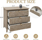 31.5" Carved 3-Drawer Cabinet - Image 2