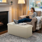 30.5-INCH Storage Ottoman Bench, Footrest - Image 6