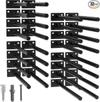 LEOPO 32-Pack 10 inch Floating Shelf Brackets, Hidden Shelf Bracket by FinestHomeDecor