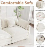 mikibama Modular Sectional Sofa, 146.5 Inch L Shaped Couch Set - Image 3