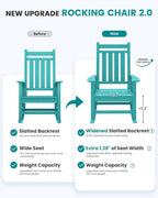 SEWALL HDPE Rocking Chair, Oversized Outdoor Rocking Chair - Image 5