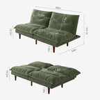 DreamDashio Futon Sofa Bed, 69 inch Futon Couch - Image 2