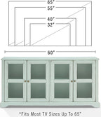 Crosley Furniture Holbrook Traditional Glass Door Sideboard Buffet Cabinet - Image 3