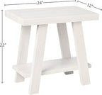 Roundhill Furniture Athens Contemporary Wood Shelf Side Table - Image 3