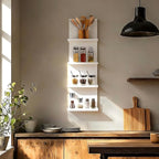 Homaterial 4 Tiers Floating Shelves, Modern Wall Mounted Shelf Storage Shelves - Image 4