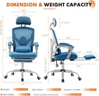 Sweetcrispy Office Computer Desk Chair Set of 2, Ergonomic High-Back Mesh - Image 3