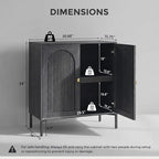 IFBUY Modern Sideboard Buffet Cabinet, Wooden Modular Coffee Bar Cabinets - Image 2