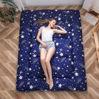 MAXYOYO Navy Starry Sky Japanese Futon Mattress, Tatami Floor Mat, Portable - Image 5