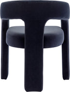 RIVOVA Modern Barrel Dining Chairs Set of 3, Velvet Upholstered Accent Side - Image 6