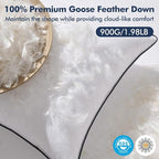 MIULEE Goose Feather Down 18x18 Pillow Insert Set of 2 - Image 2