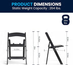 Flash Furniture Hercules Set of 10 Kids Black Resin Folding Chair - Image 3