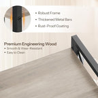 HOOBRO Bookshelf, 6-Tier Industrial Bookcase, Book Shelf Storage Organizer - Image 5