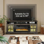 70" Farmhouse TV Stand with 36" Fireplace - Image 7
